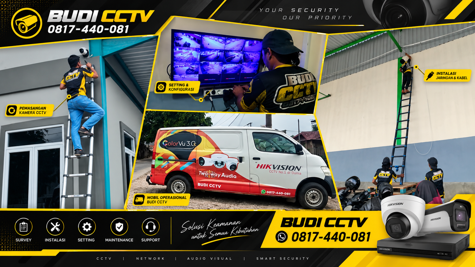 Pemasangan CCTV Hikvision di Pabrik Batang untuk Penggunaan Jangka Panjang