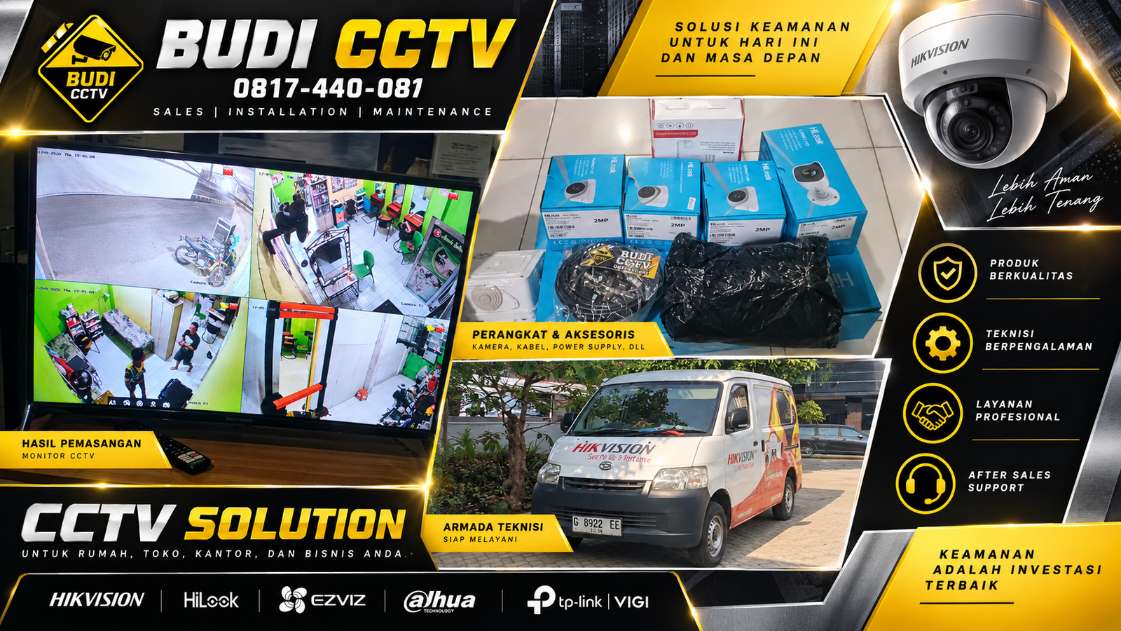 Pemalang CCTV Hilook di Salon Kecantikan Batang, Sistem Fleksibel dan Skalabel
