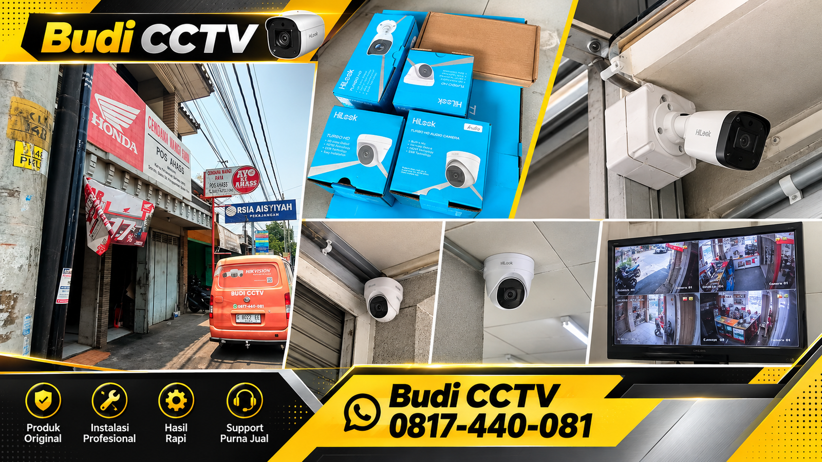 Pemasangan CCTV Hilook di Batang untuk Bengkel Motor, Pencegahan Risiko Usaha yang Efektif