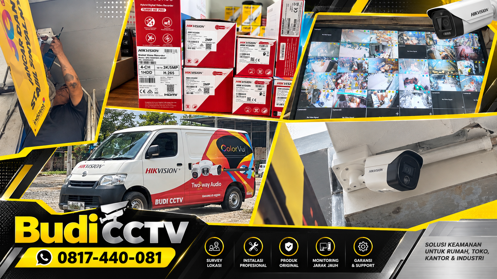 Pemasangan CCTV Hikvision di Batang untuk Gudang dengan Kestabilan Kinerja Perangkat