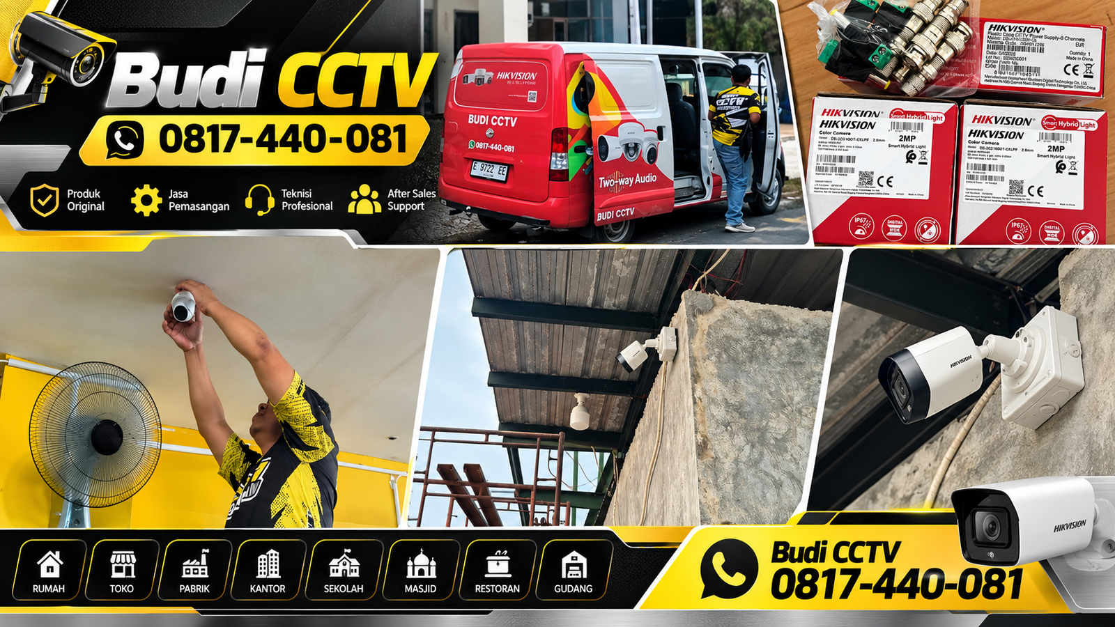 Pemasangan CCTV Hikvision di Batang untuk Gudang dengan Kestabilan Kinerja