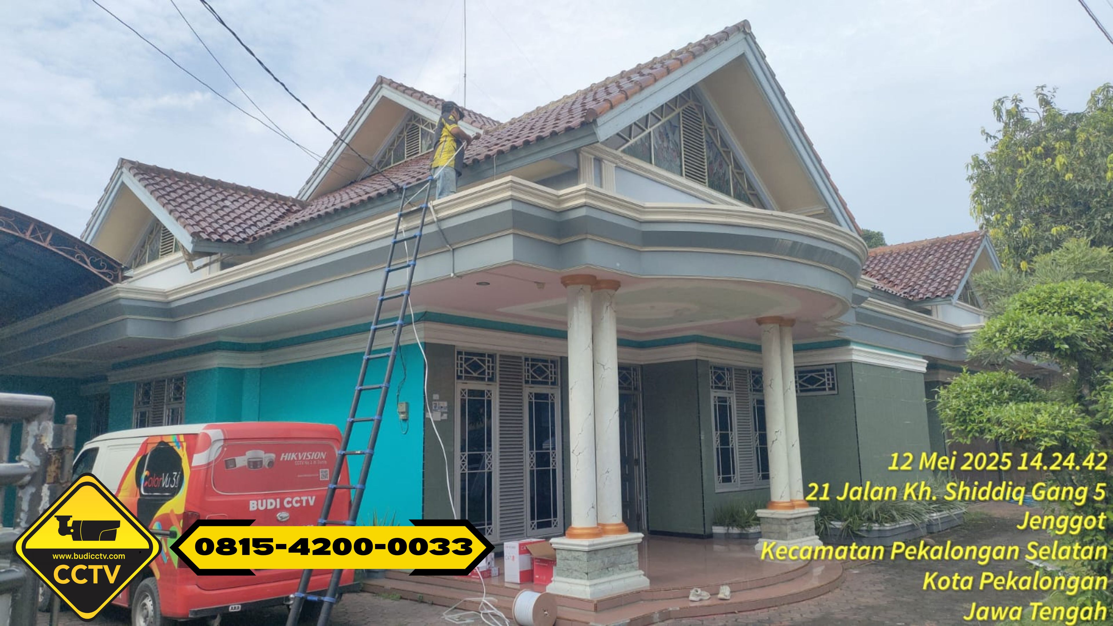 Pemasangan CCTV Hikvision 4 Channel 2MP Smart Hybrid Light + ColorVu Audio + Two Way Audio di Rumah Wilayah Pekalongan Selatan