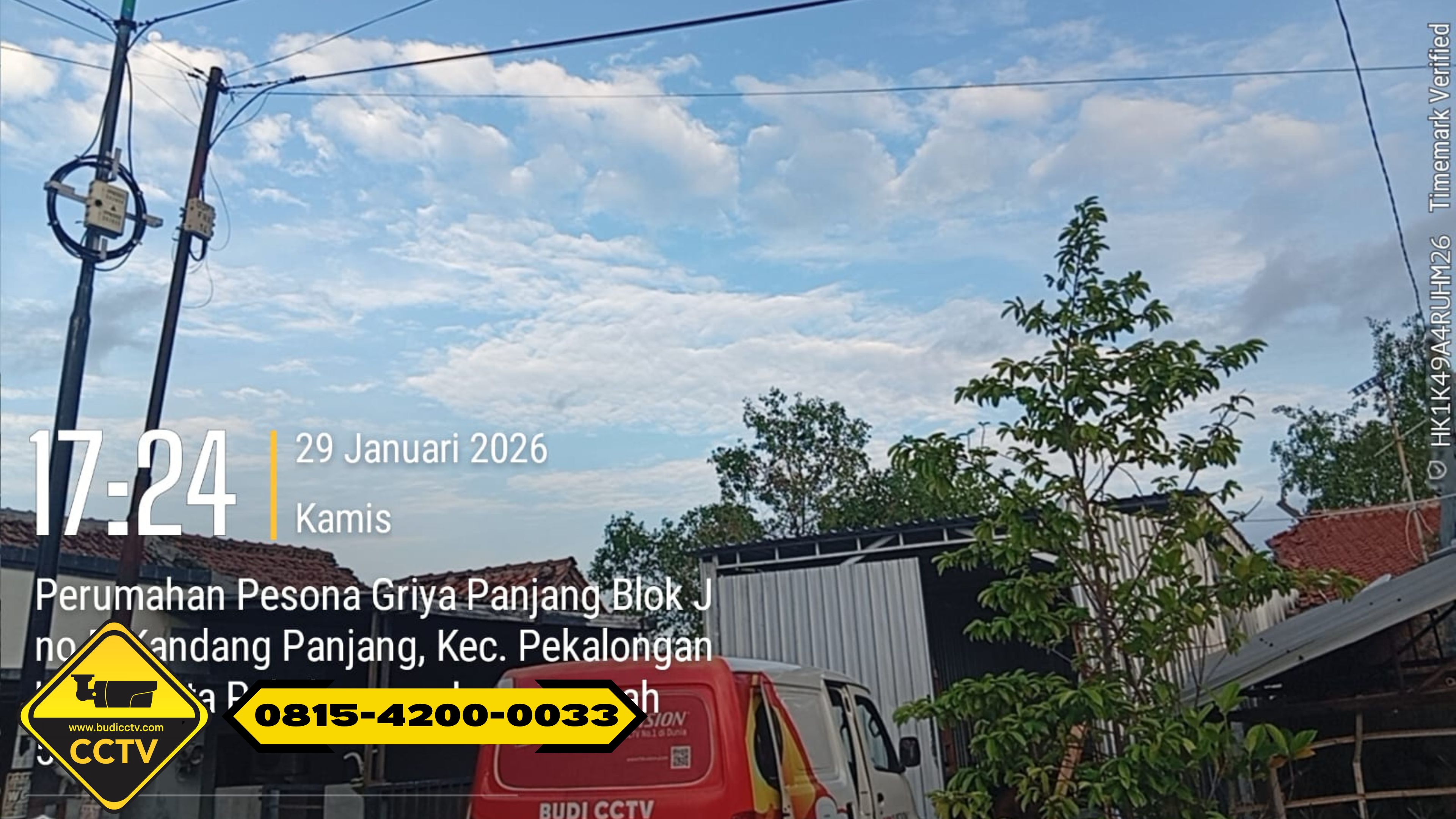 Pemasangan CCTV Hikvision 4 Channel Smart Hybrid Light 2MP di Kantor Area Kota Pekalongan