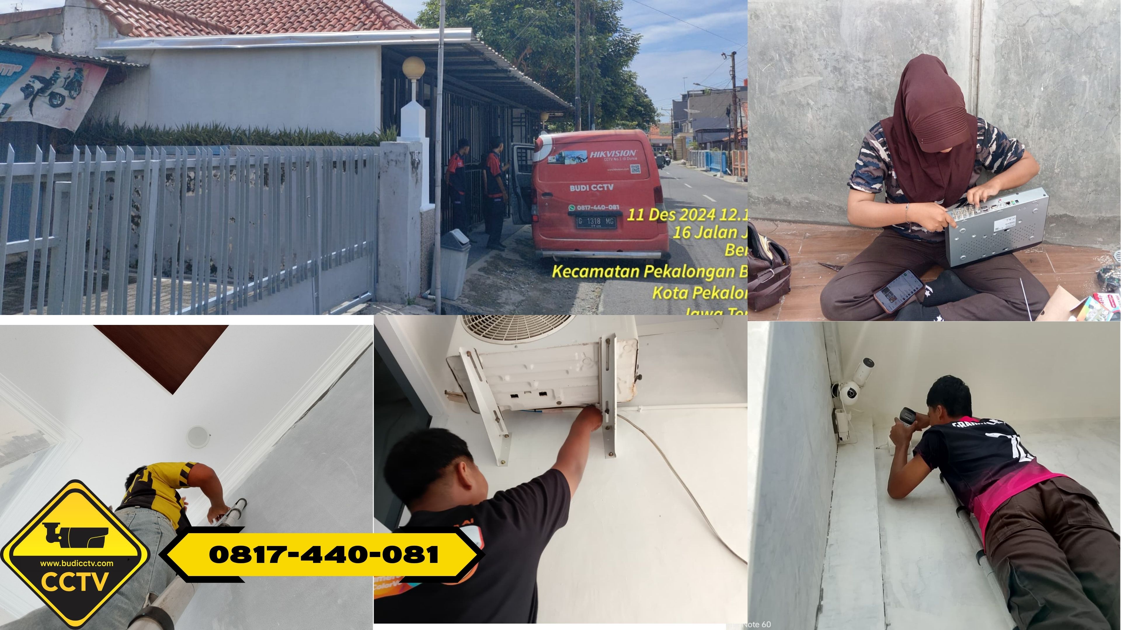 Pasang CCTV Hikvision 4 Channel 2MP Infra Red Full HD di Rumah Usaha Pekalongan