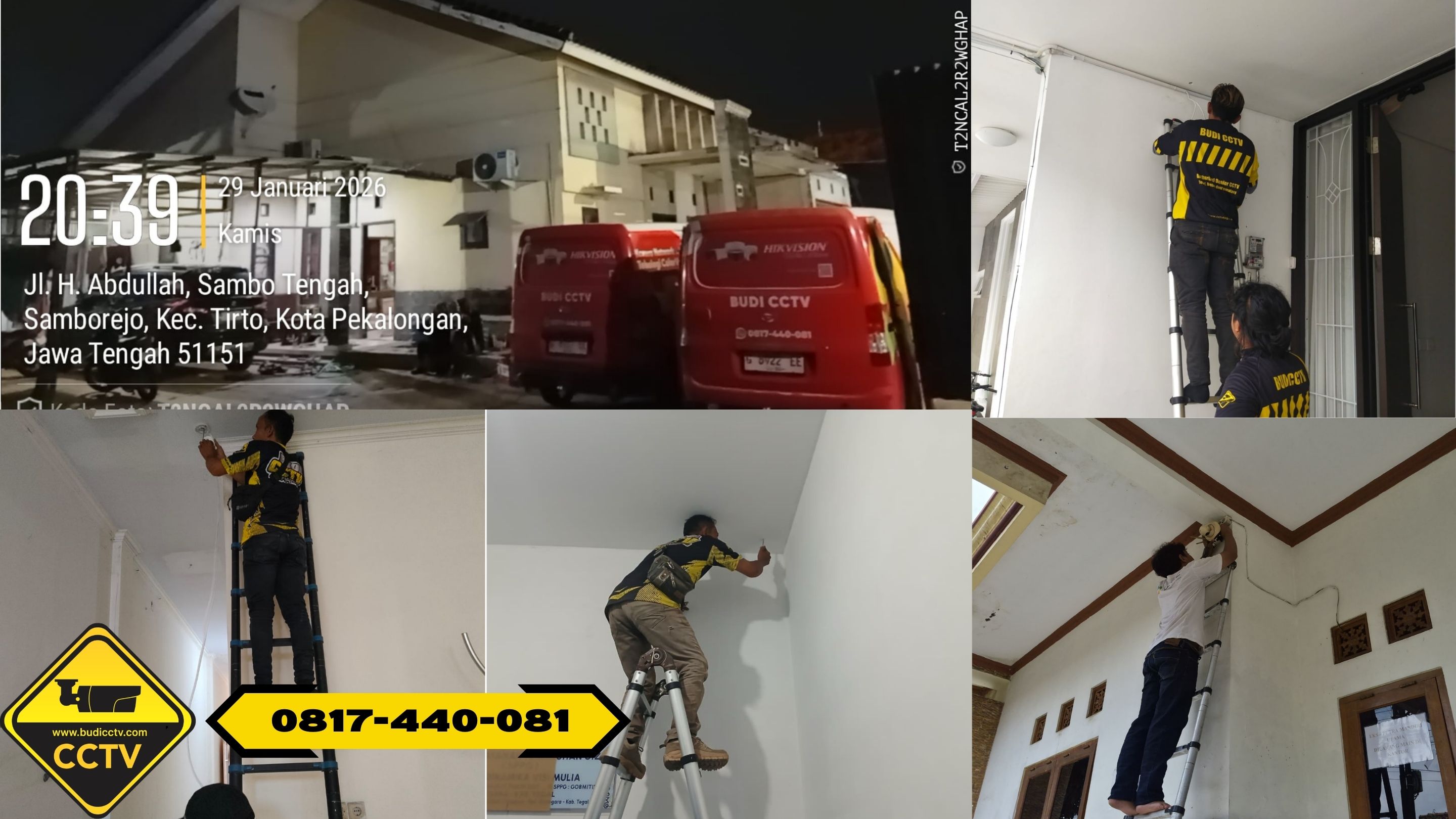 Instalasi CCTV Hikvision 8 Channel untuk Ruko di Kota Pekalongan