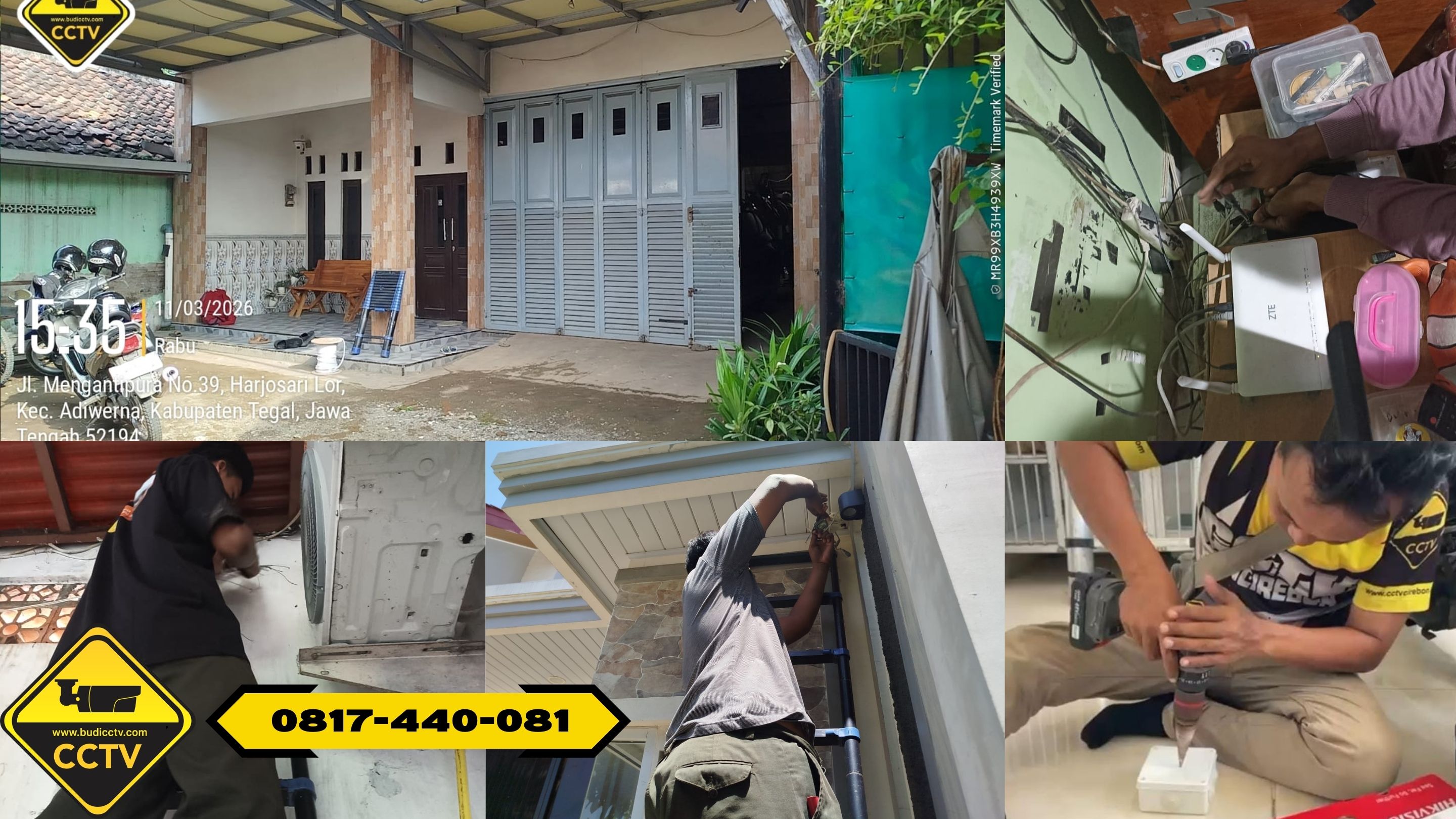 Pemasangan CCTV Hikvision 4 Channel Smart Hybrid Light 2MP di Rumah Kota Pekalongan