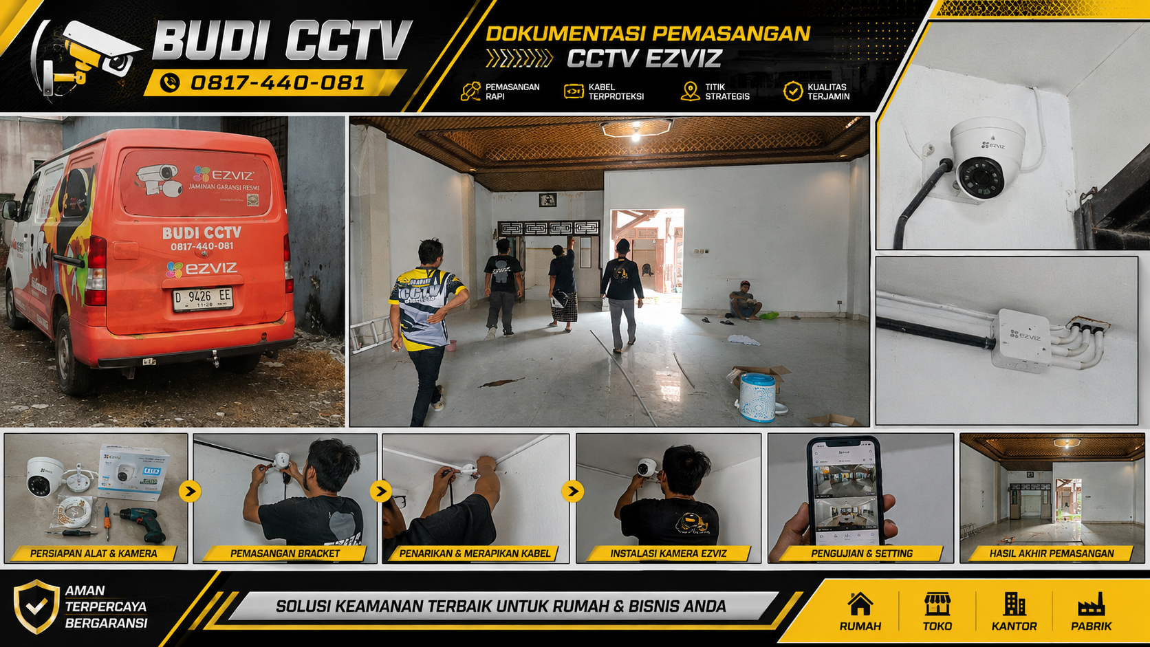 Pemasangan CCTV Ezviz untuk Rumah di Area Pekalongan