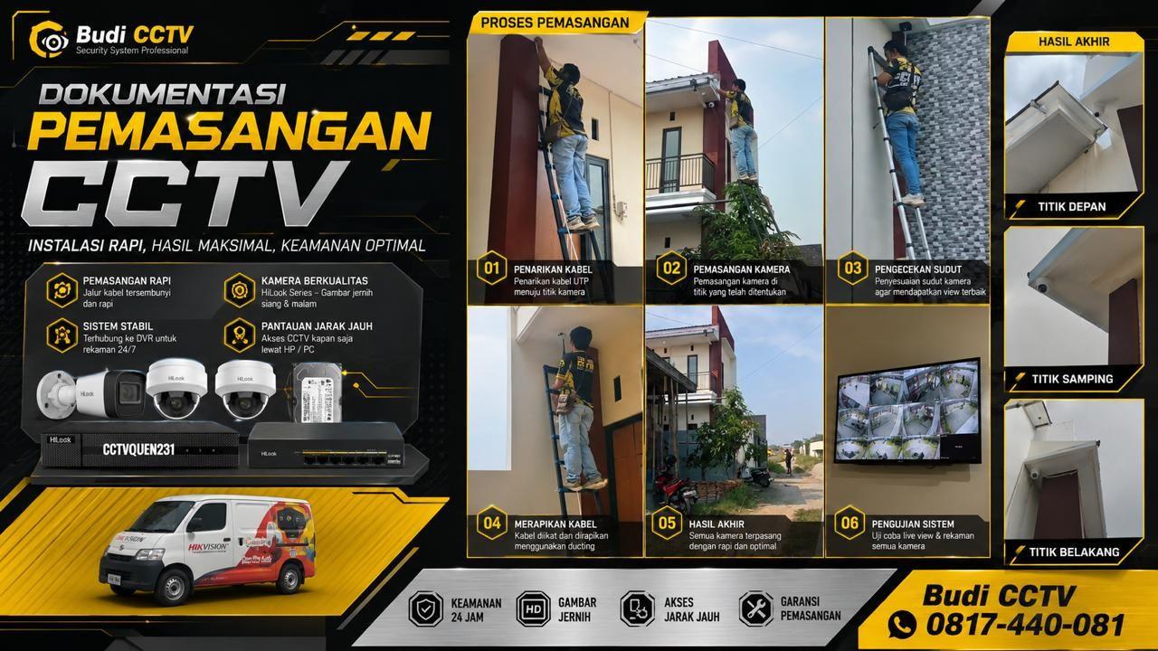 Instalasi CCTV Hilook IP Camera di Salah Satu Rumah di Perumahan Batang
