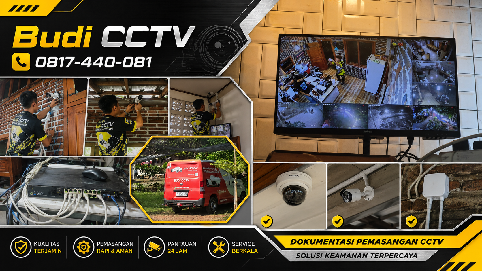 Instalasi Kamera Keamanan Hikvision Restoran di Batang
