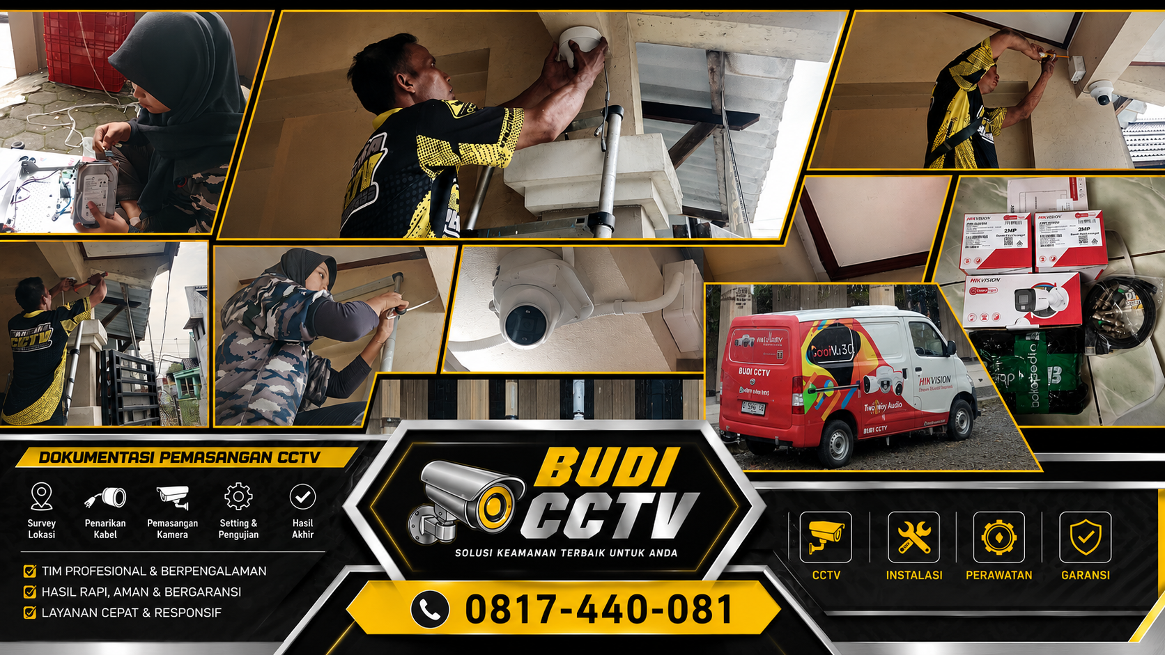 Instalasi CCTV Hikvision Tanpa Blind Spot di Pekalongan
