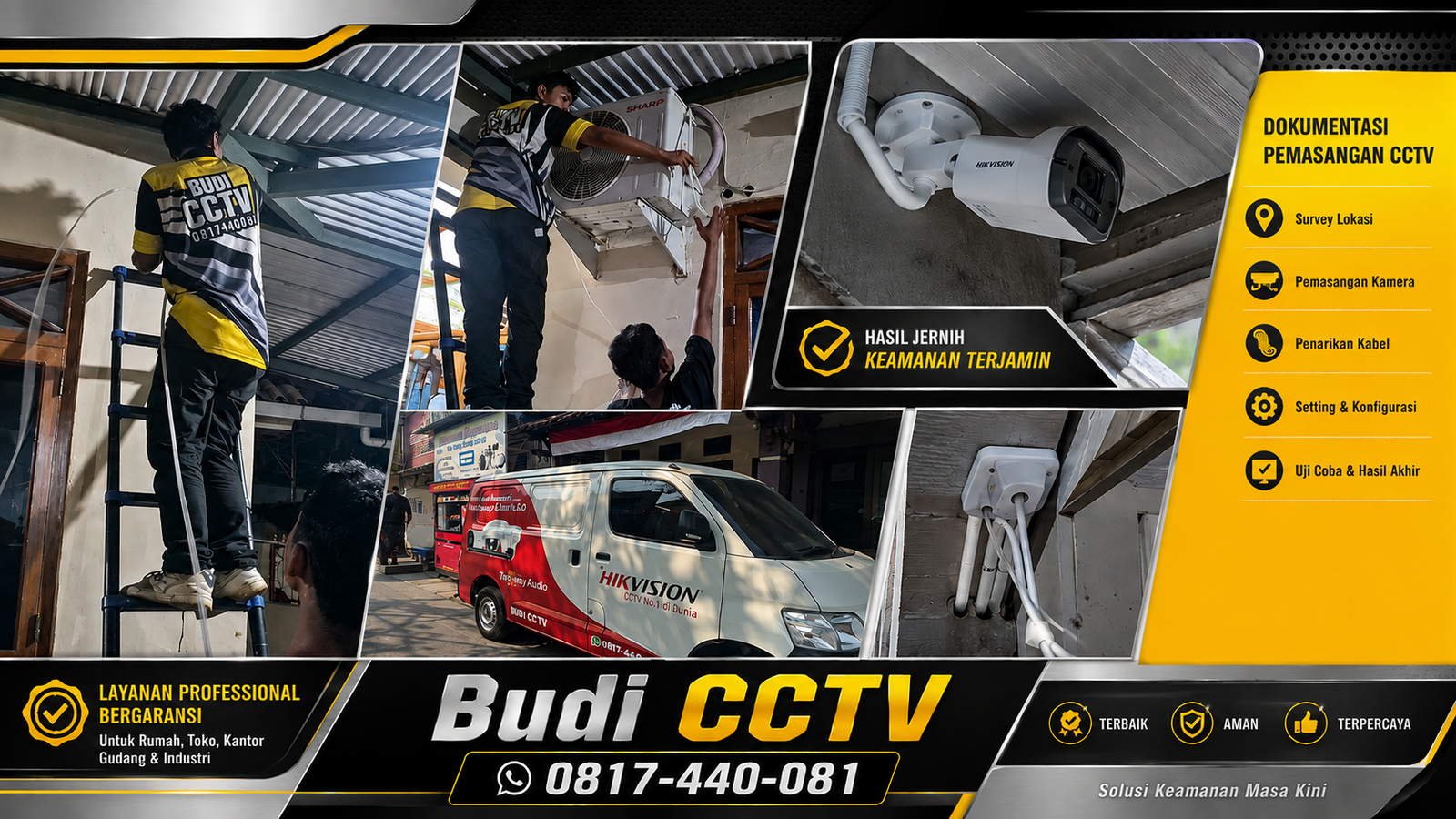 Rumah Batang Pasang CCTV Hikvision Asli Bergaransi
