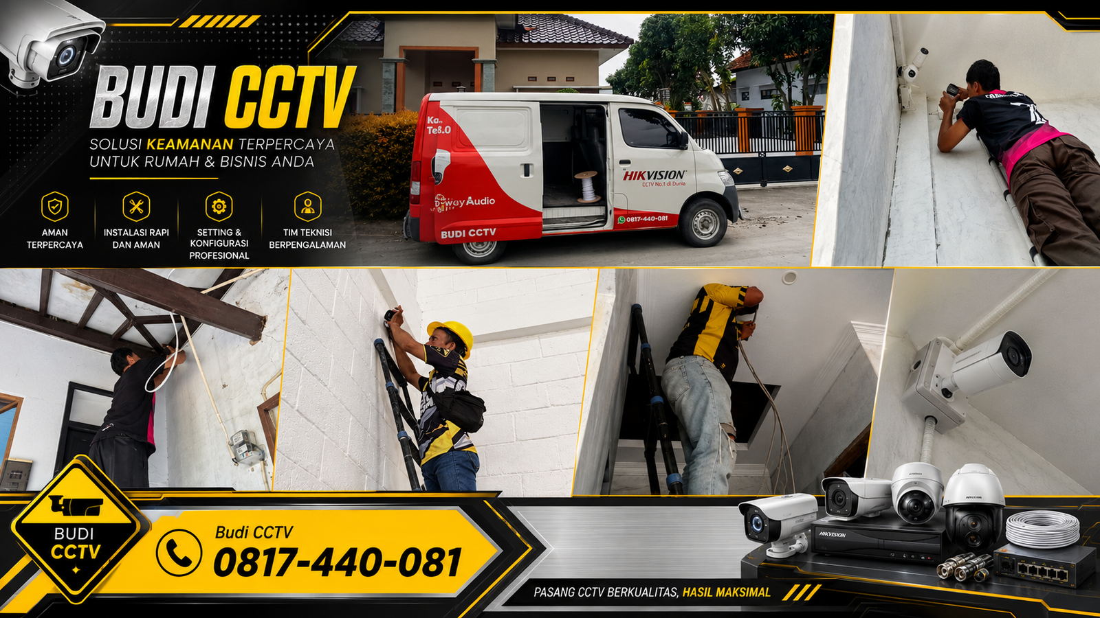 Instalasi CCTV Hikvision di Batang, oleh Teknisi Profesional